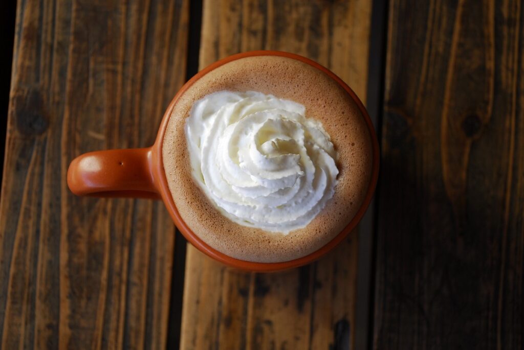 mug of hot cocoa with whipped cream