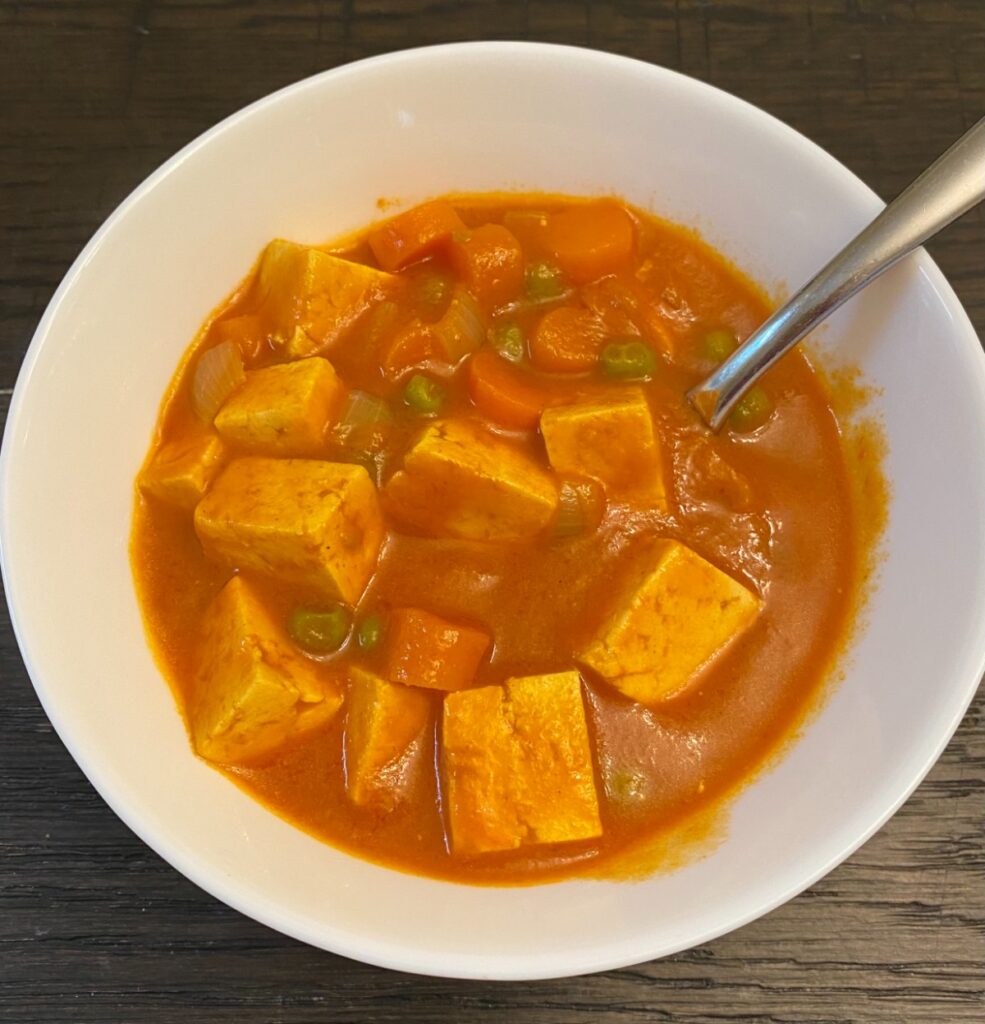 bowl of tofu curry