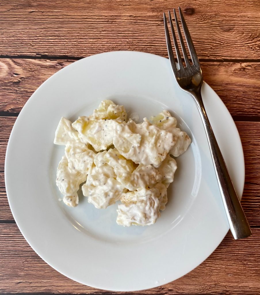 plate of potato salad