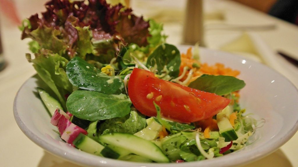side salad on a plate