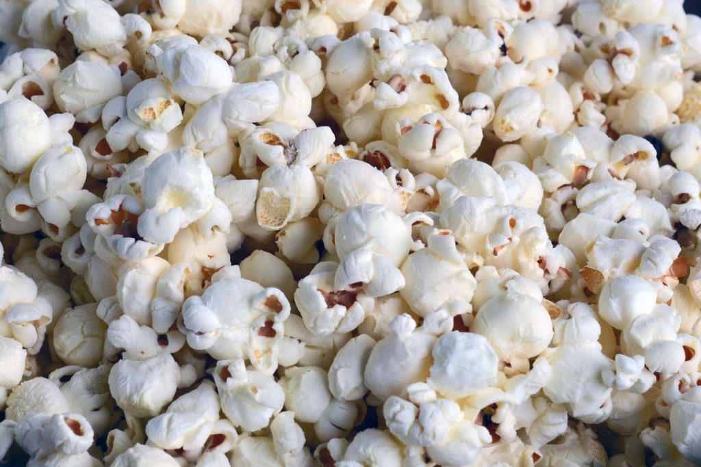 closeup of popcorn.