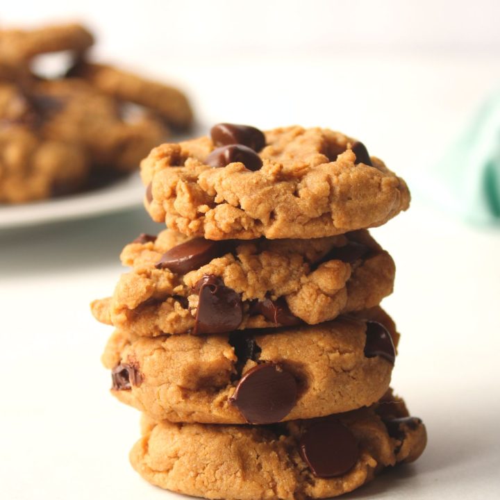 Easy Vegan Peanut Butter Chocolate Chip Cookies (No Butter) Hassle
