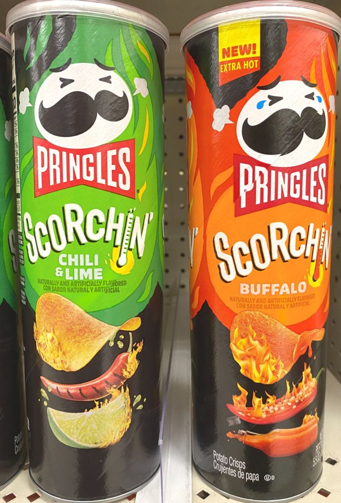 Scans of Scorchin' Pringles.
