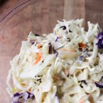 Coleslaw in a bowl.