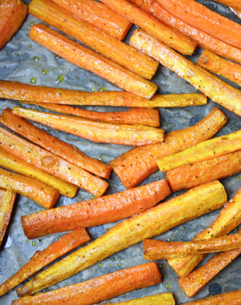 Roasted carrots in the air fryer.