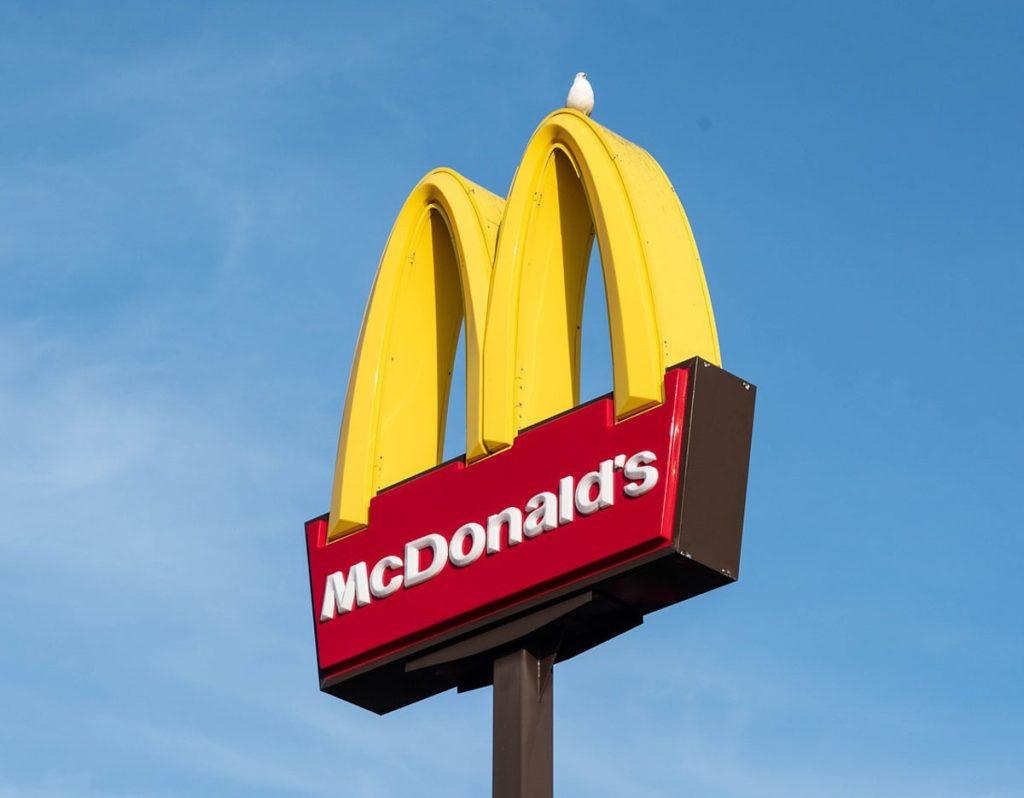 McDonald's restaurant sign.