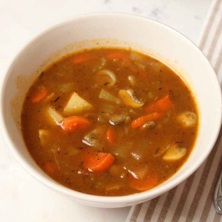 Bowl of vegetable stew.